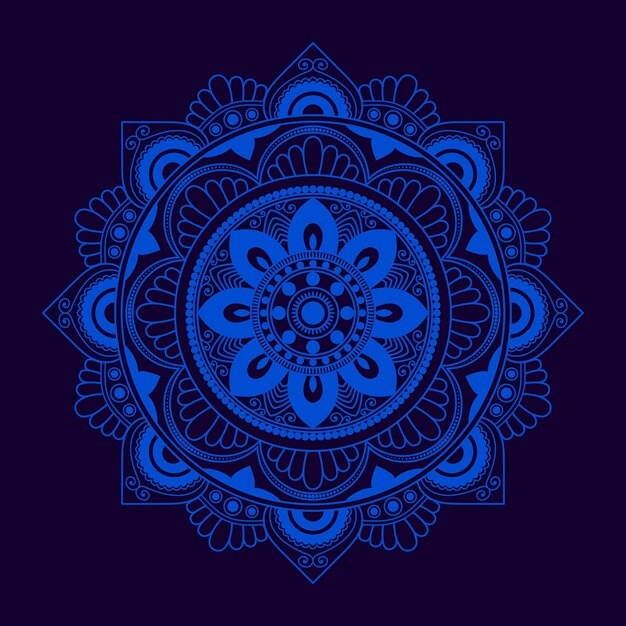 Conjunto redondo de adornos con elemento de círculo geométrico mandala hecho en vector
