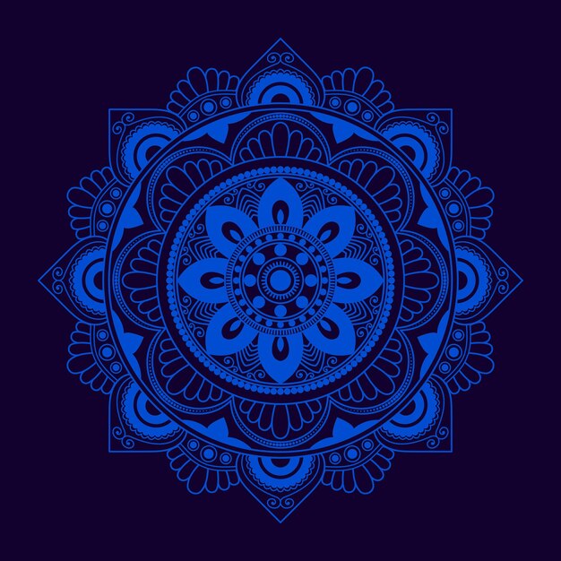 Conjunto redondo de adornos con elemento de círculo geométrico mandala hecho en vector