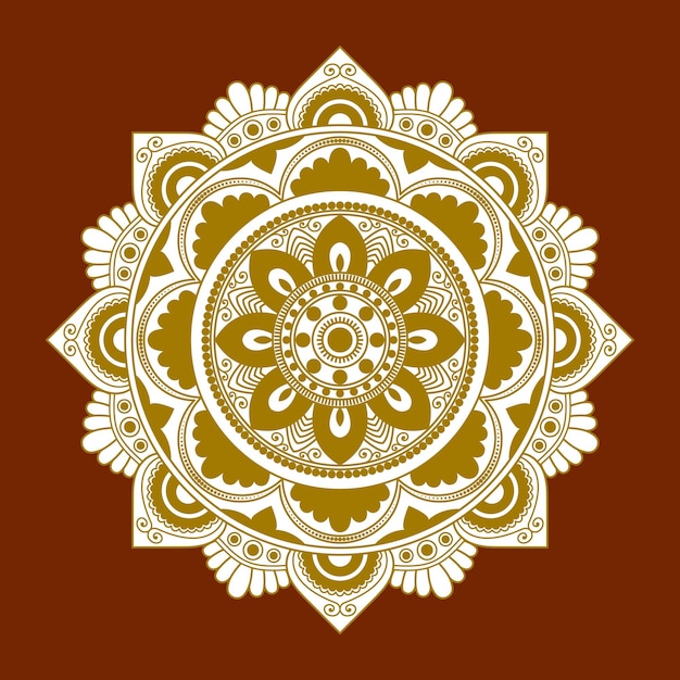 Conjunto redondo de adornos con elemento de círculo geométrico mandala hecho en vector