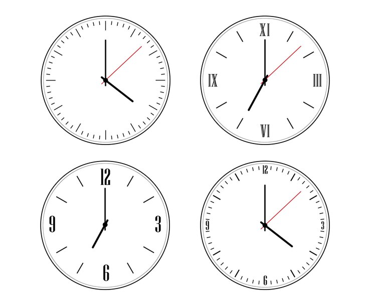 Vector conjunto de relojes elegante y versátil
