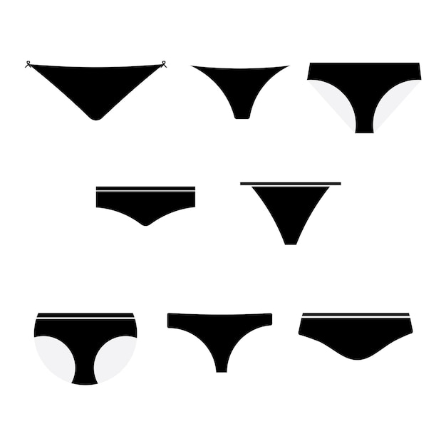 Conjunto de ropa interior de mujer con logotipo de vector libre