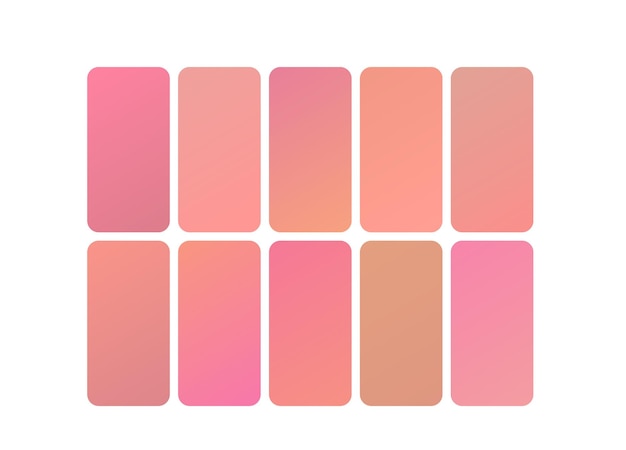 un conjunto rosa de esmalte de uñas con colores rosa y naranja