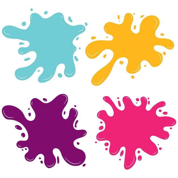 Conjunto de salpicaduras de tinta Columnas de pintura para uso de diseño Ilustración vectorial abstracta
