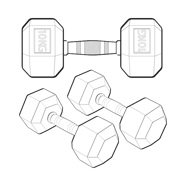 Conjunto de secador de pelo línea arte vector mano dibujo vector aislado para colorear libro