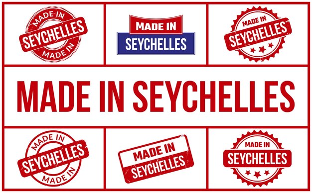 Conjunto de sellos de goma hechos en las Seychelles