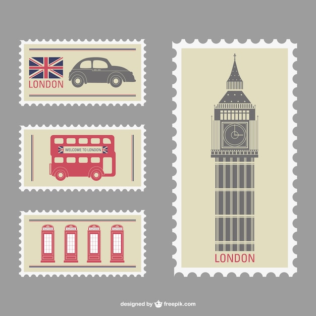 Vector conjunto de sellos de londres