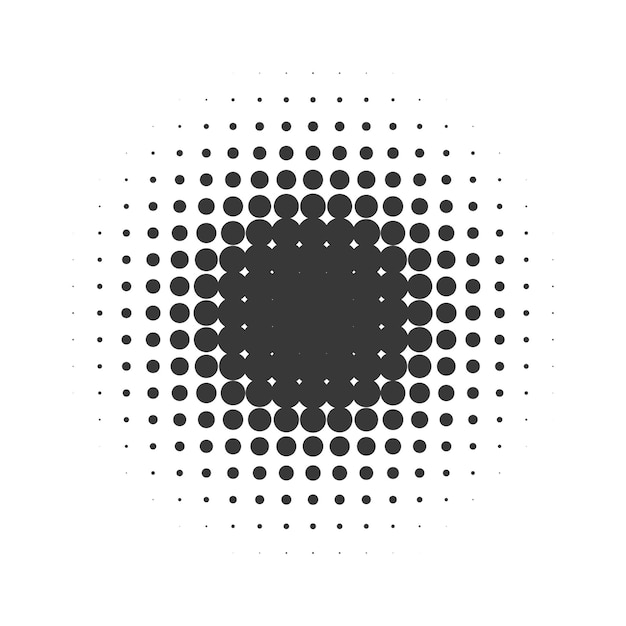 Conjunto de semitonos de círculo círculos punteados modernos semitonos gradientes de dotwork negro ilustración vectorial