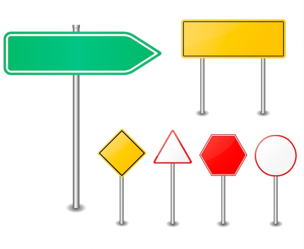 Conjunto de señales de carretera