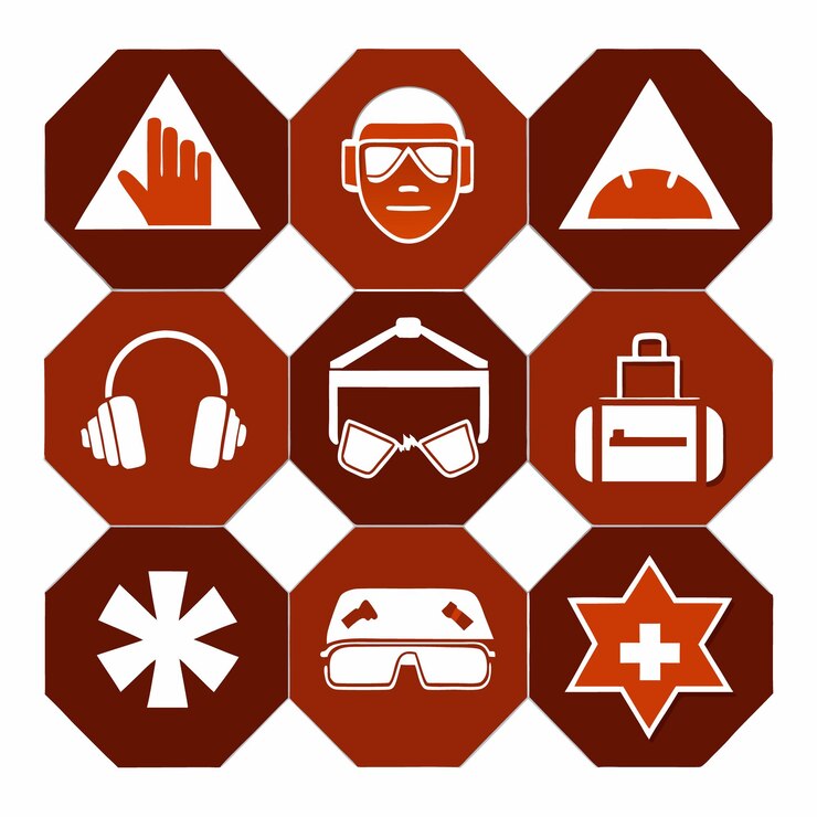Vector conjunto de señales de seguridad
