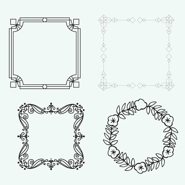 Conjunto de separadores de viñetas de libros y vector de colección de delimitadores de texto de separadores