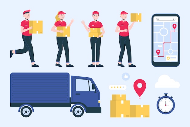 Conjunto de servicios de entrega