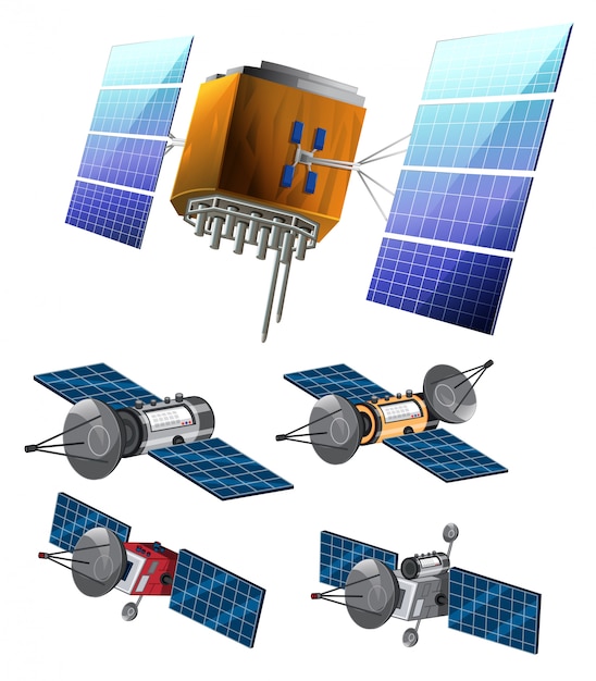 Conjunto de set de satélite
