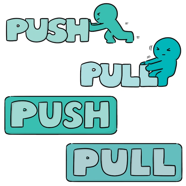 Conjunto de signo push push