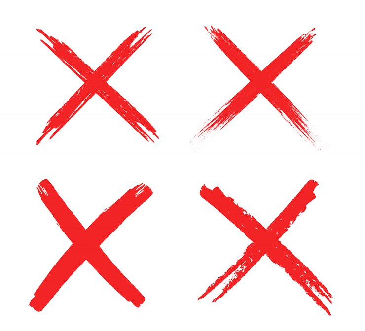 Vector conjunto de signo x grunge