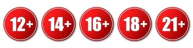 Conjunto de signos de restricción de edad.