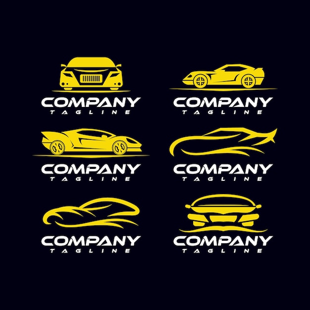 Conjunto de silueta vector de diseño de logotipo de mobil