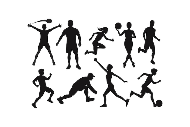 conjunto de siluetas de personas