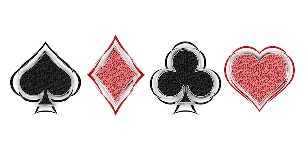 Conjunto de símbolos baraja de cartas