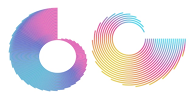 Conjunto de símbolos de elementos de diseño Patrón de círculo de punto de marco de semitono editable sobre fondo blanco Marco de ilustración vectorial eps 10 con puntos negros aleatorios Icono de borde redondo usando texto de puntos de círculo de semitono