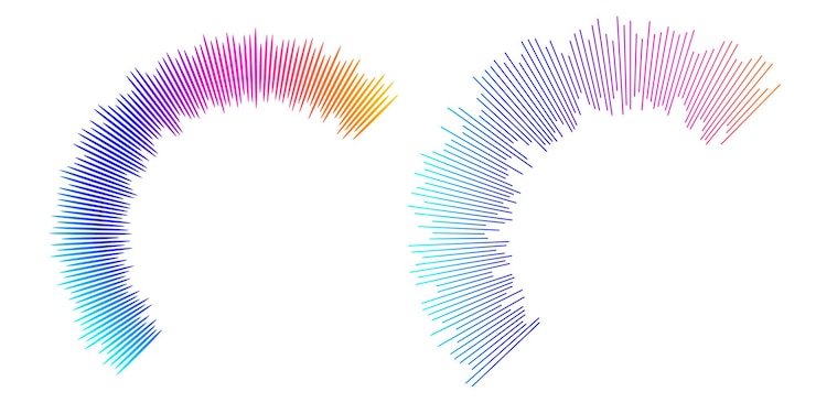 Vector conjunto de símbolos de elementos de diseño patrón de círculo de punto de marco de semitono editable sobre fondo blanco marco de ilustración vectorial eps 10 con puntos negros aleatorios icono de borde redondo usando texto de puntos de círculo de semitono