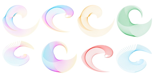 Conjunto de símbolos de elementos de diseño Patrón de círculo de punto de marco de semitono editable sobre fondo blanco Marco de ilustración vectorial eps 10 con puntos negros aleatorios Icono de borde redondo usando texto de puntos de círculo de semitono