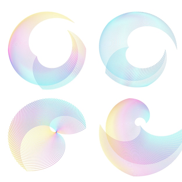 Conjunto de símbolos de elementos de diseño Patrón de círculo de punto de marco de semitono editable sobre fondo blanco Marco de ilustración vectorial eps 10 con puntos negros aleatorios Icono de borde redondo usando texto de puntos de círculo de semitono