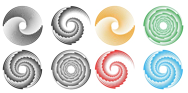 Conjunto de símbolos de elementos de diseño Patrón de círculo de punto de marco de semitono editable sobre fondo blanco Marco de ilustración vectorial eps 10 con puntos negros aleatorios Icono de borde redondo usando texto de puntos de círculo de semitono