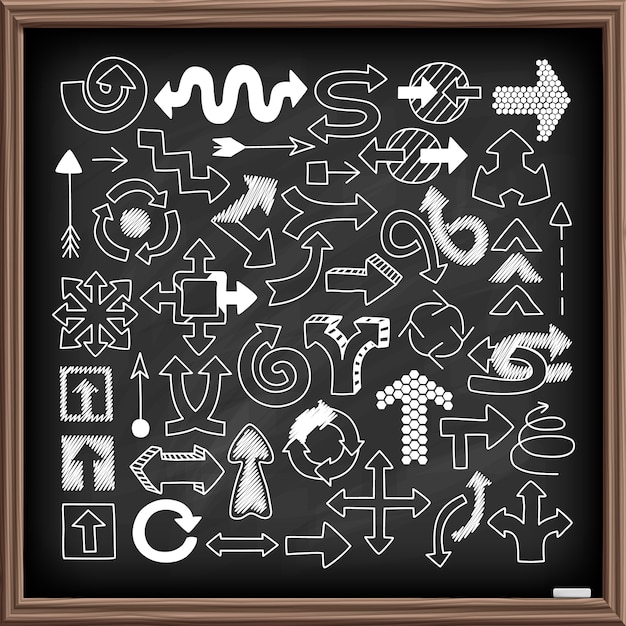 Conjunto de símbolos de flecha de Doodle