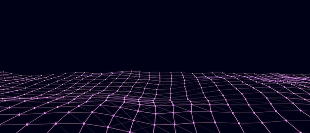 Conjunto de símbolos giratorios abstractos túnel de wireframe retorcido forma curva tecnología elemento polígono brillante
