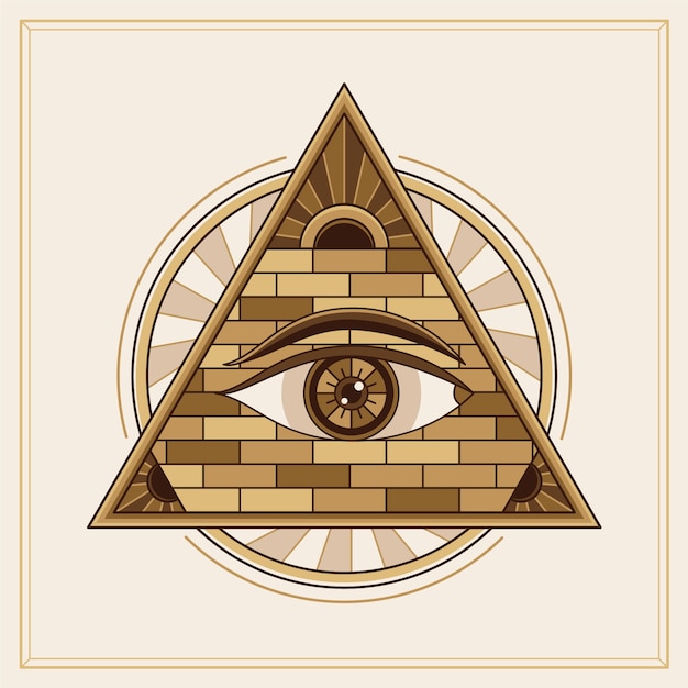 Vector conjunto de símbolos illuminati