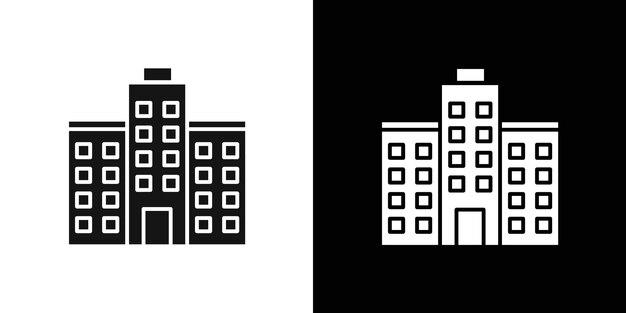 Conjunto de símbolos de línea plana del icono de la empresa