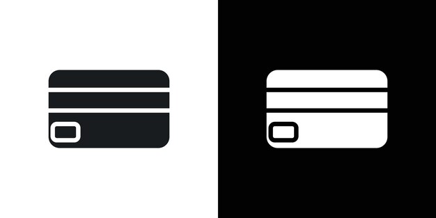 Conjunto de símbolos de línea plana del icono de la tarjeta de crédito