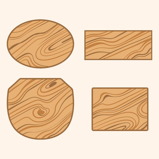 un conjunto de símbolos de madera para la carpintería
