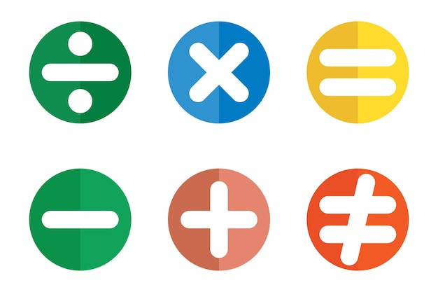Conjunto de símbolos matemáticos Cálculo básico y operaciones matemáticas con números