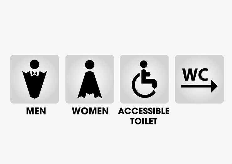 Conjunto de símbolos vectoriales iconos de baño colores de baño de niñas y niños 21