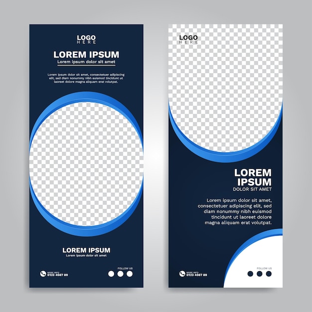 Vector conjunto simple de banners verticales modernos