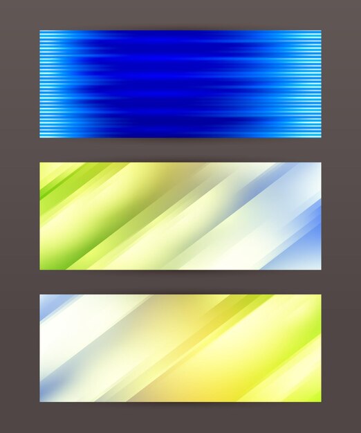 Conjunto de sitio web de encabezado de banner horizontal33