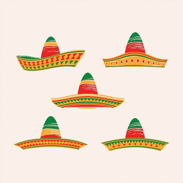 Conjunto de sombrero de cinco de mayo