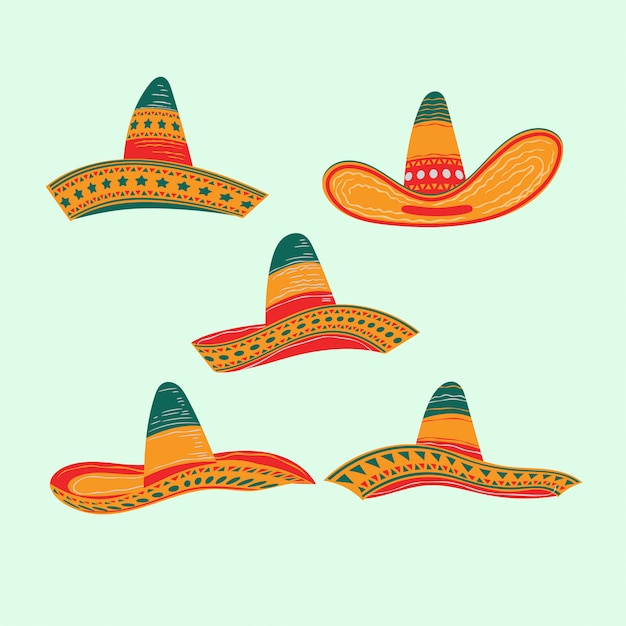 Conjunto de sombrero de cinco de mayo