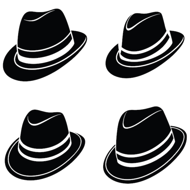 Conjunto de sombreros de Fedora