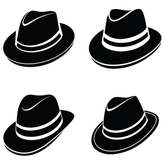 Conjunto de sombreros de Fedora