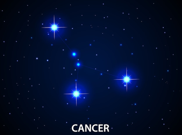 Conjunto de symbol zodiac cancer