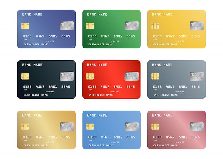 Vector conjunto de tarjeta de crédito