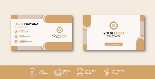 conjunto de tarjeta de visita profesional moderna
