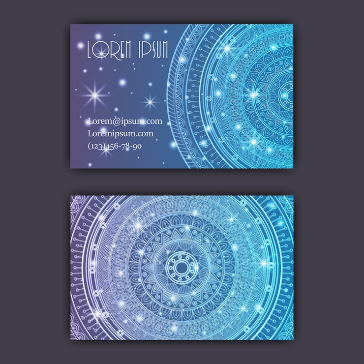 Vector conjunto de tarjeta de visita vintage.