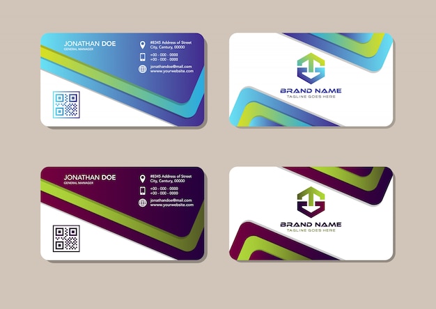 Vector conjunto de tarjeta de visita