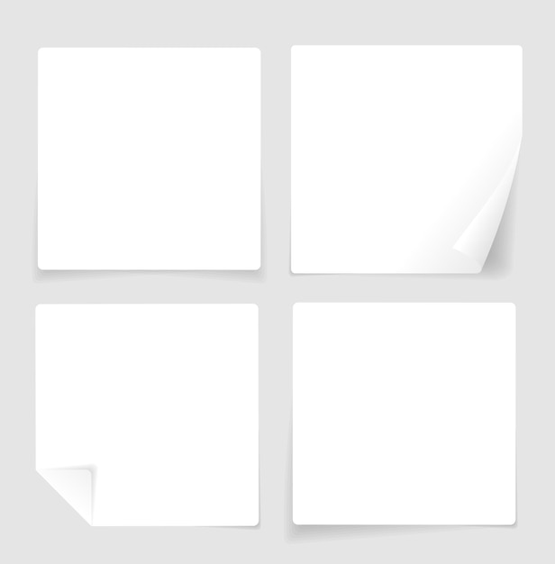 Vector conjunto de tarjetas en blanco de banner de papel con lugar para su texto ilustración vectorial