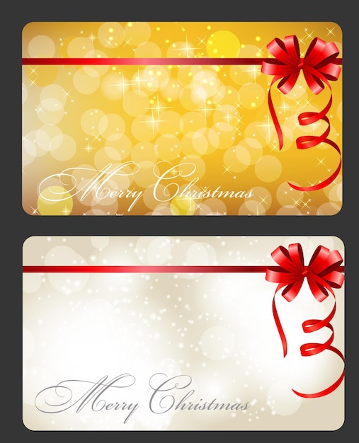 Conjunto de tarjetas con bolas de Navidad, estrellas y copos de nieve, ilustración.