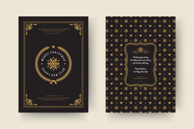 Conjunto de tarjetas de felicitación de Navidad