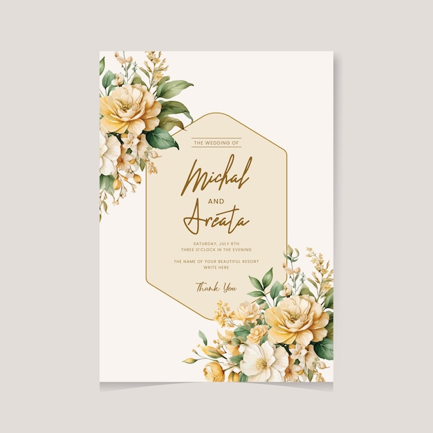 Conjunto de tarjetas de invitación de boda de eucalipto con acuarela vectorial de vegetación